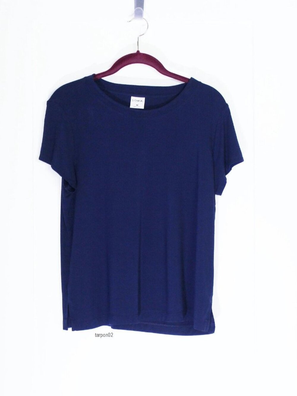 Soma Women Short Sleeve Round Neck T-Shirt (Navy Blue) -Size M - NWOT